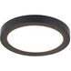 Round LED 5.25 inch Black Flush Mount Ceiling Light in 3500K