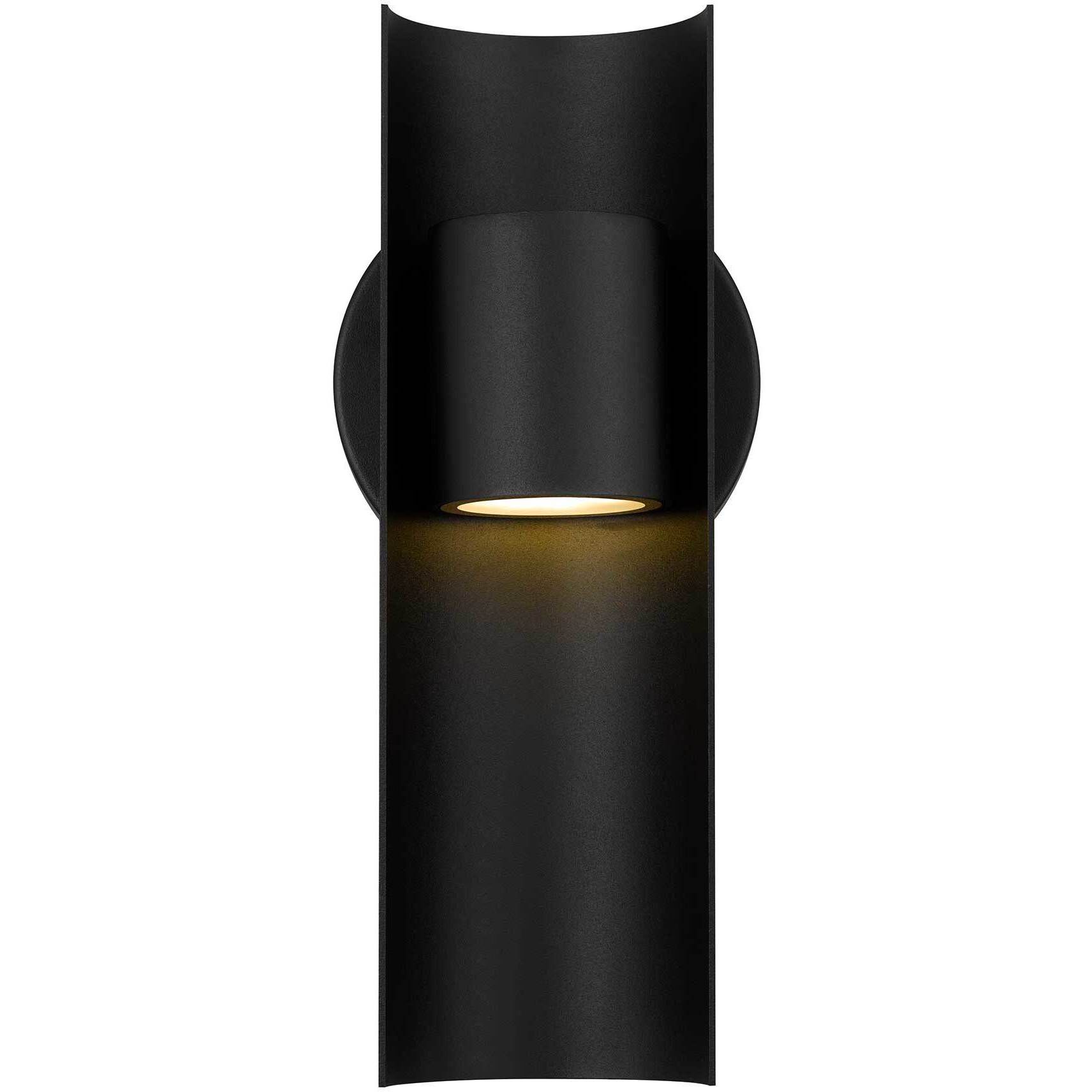 Hugo LED 11.5 inch Sand Black Outdoor Wall Sconce