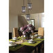 Wire Glass 3 Light Brushed Nickel Pendant Ceiling Light in Cord, Swirl with Clear Bubbles