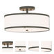 Park Ridge 3 Light 15 inch Bronze Semi-Flush Mount Ceiling Light