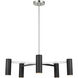 Zentro LED 29 inch Brushed Nickel Chandelier Ceiling Light