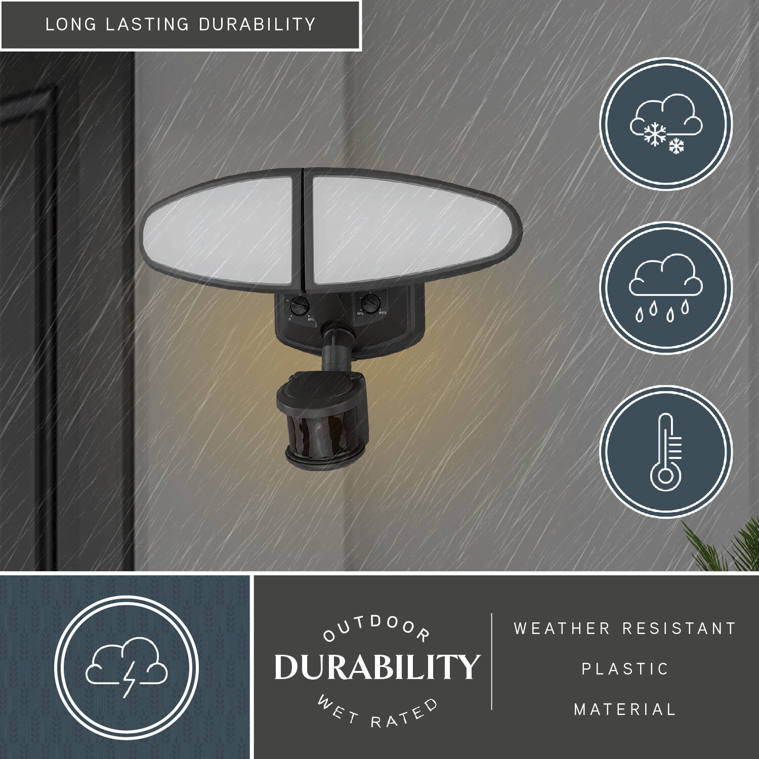 Palatine LED 8.25 inch Bronze Outdoor Security Flood Light