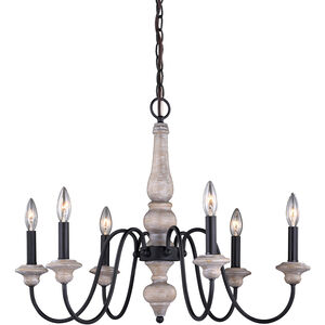 Georgetown LED 26 inch Vintage Ash and Oil Burnished Bronze Chandelier Ceiling Light