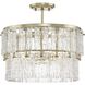 Chevall 3 Light 17 inch Gilded Silver Pendant Ceiling Light, Design Series