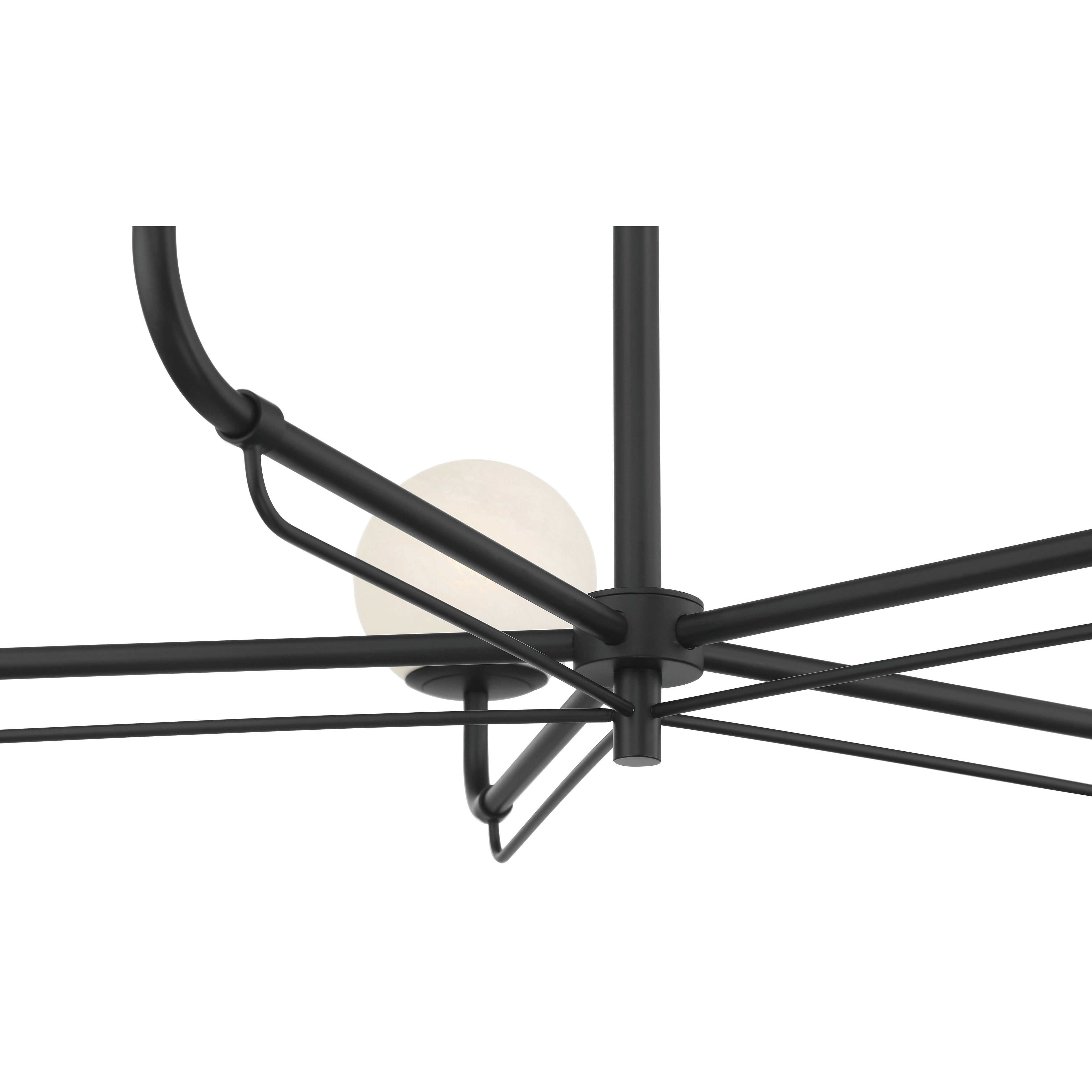 Whitehall 5 Light 38 inch Dark Matte Black Chandelier Ceiling Light