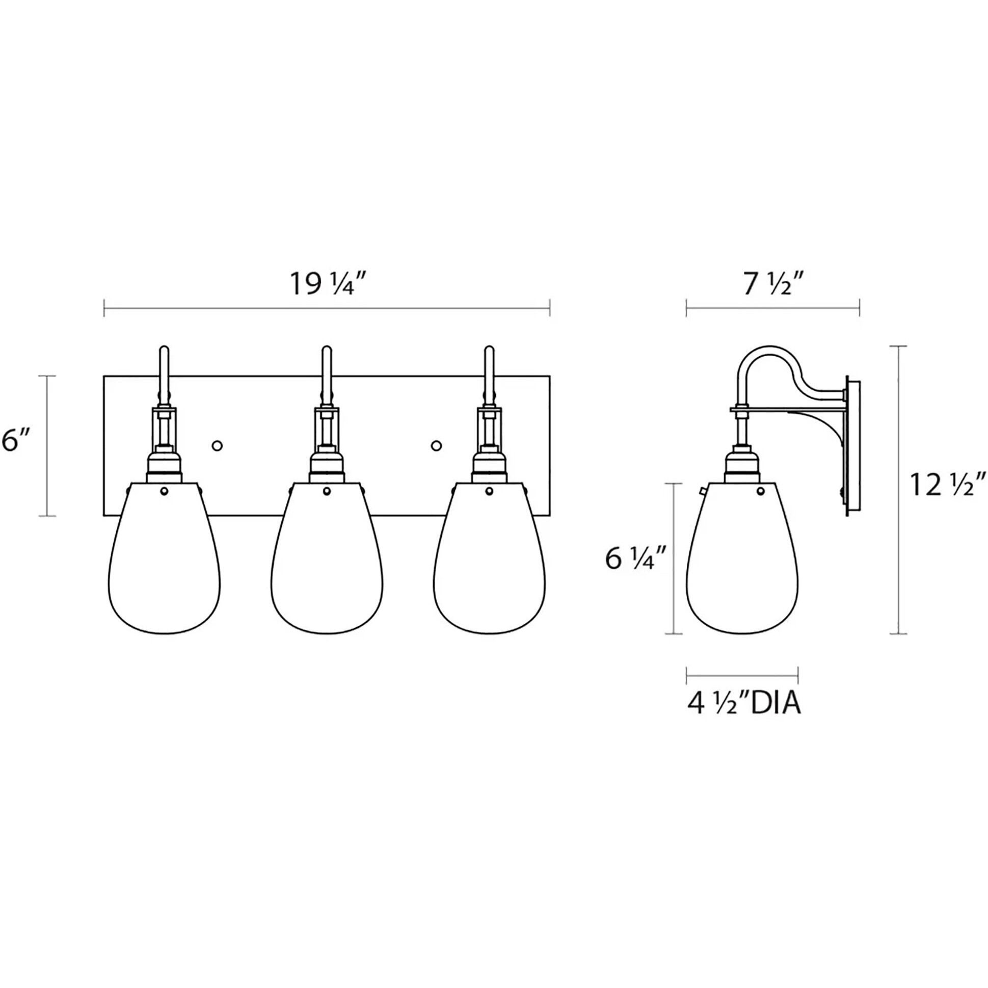 Chelsea 3 Light 19 inch Satin Black Bath Bar Wall Light in 19.25 in.