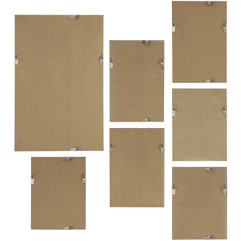 Priyanka White/Multiple Wall Art, 7 Piece