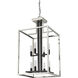 Quadra 8 Light 15 inch Brushed Nickel and Black Chandelier Ceiling Light