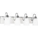 Seville 4 Light 28.38 inch Chrome Wall Bath Fixture Wall Light