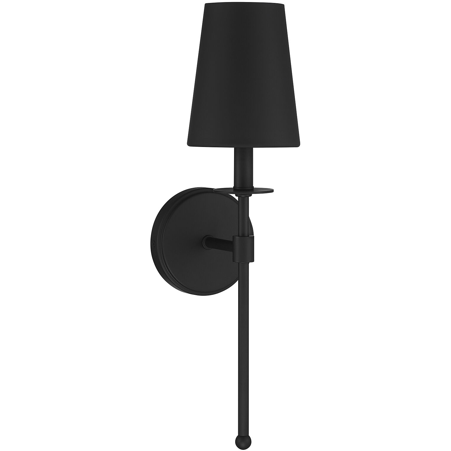 Vintage 1 Light 5 inch Matte Black Wall Sconce Wall Light