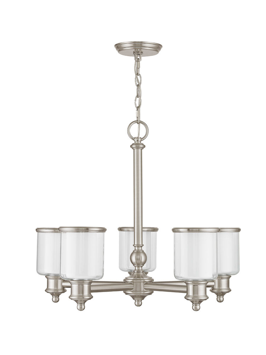 Middlebush 5 Light 25 inch Brushed Nickel Chandelier Ceiling Light