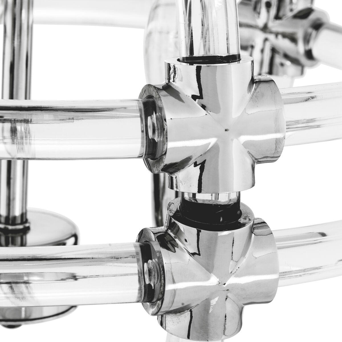 Impero 3 Light 16.93 inch Nickel with Clear Acrylic Chandelier Ceiling Light