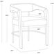 Mavia Ludlow Sesame Leather Dining Armchair