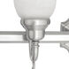 French Regency 3 Light 25 inch Brushed Nickel Vanity Sconce Wall Light