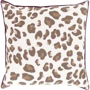 Amour 18 inch Dark Brown, Ivory, Dark Purple Pillow Kit