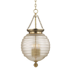 Coolidge 4 Light 14 inch Aged Brass Pendant Ceiling Light
