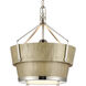 Marin 1 Light 10.5 inch Polished Nickel with Wood Tone Pendant Ceiling Light