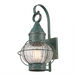 Ellington 1 Light 16.5 inch Verde Green Outdoor Sconce in Optic Glass, Brass Traditions by Innovations Lighting