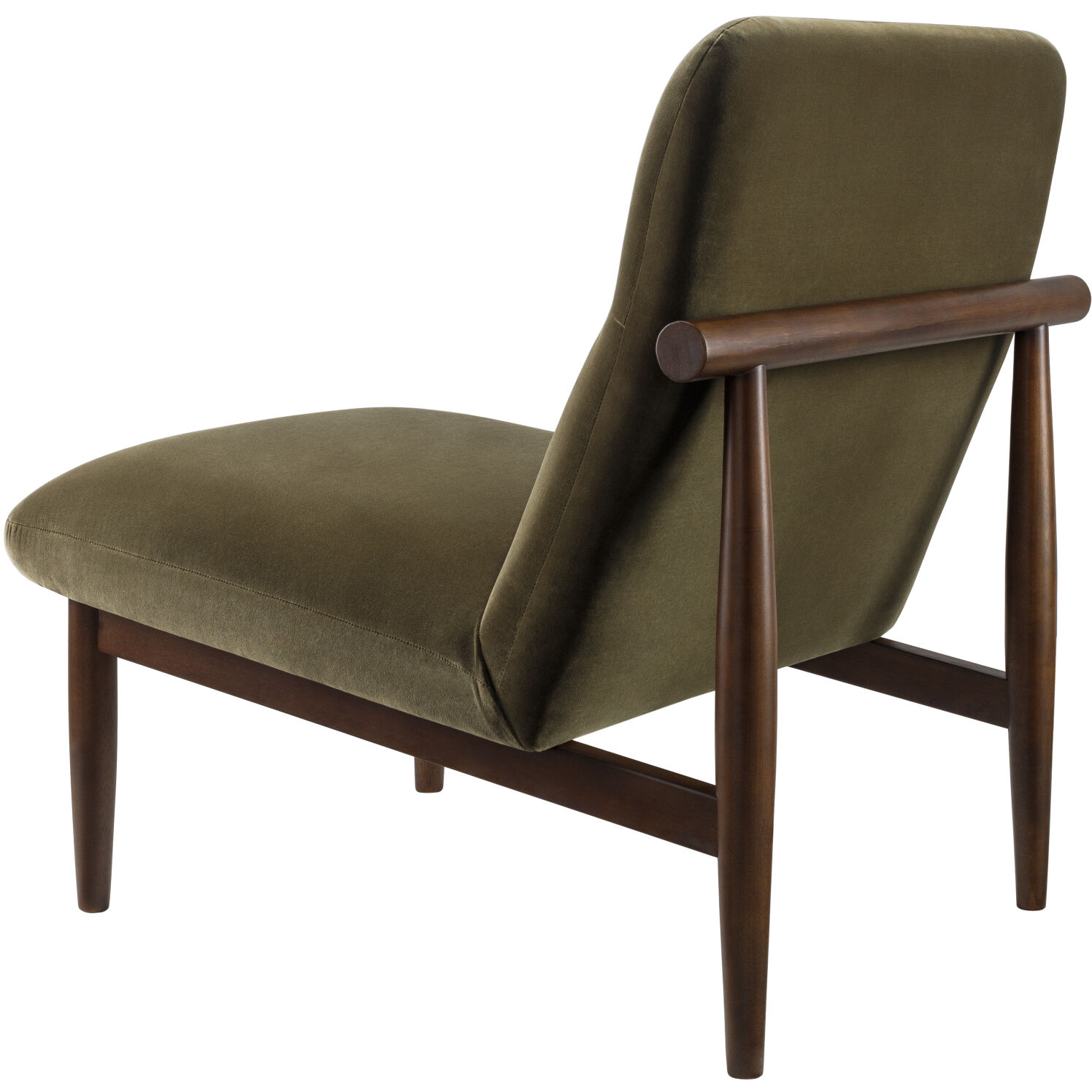 Marsick Upholstery: Olive; Base: Dark Brown Accent Chairs