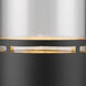 Luminata LED 21.75 inch Black Outdoor Pier Mounted Fixture