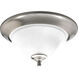 Trinity 2 Light 15 inch Brushed Nickel Flush Mount Ceiling Light