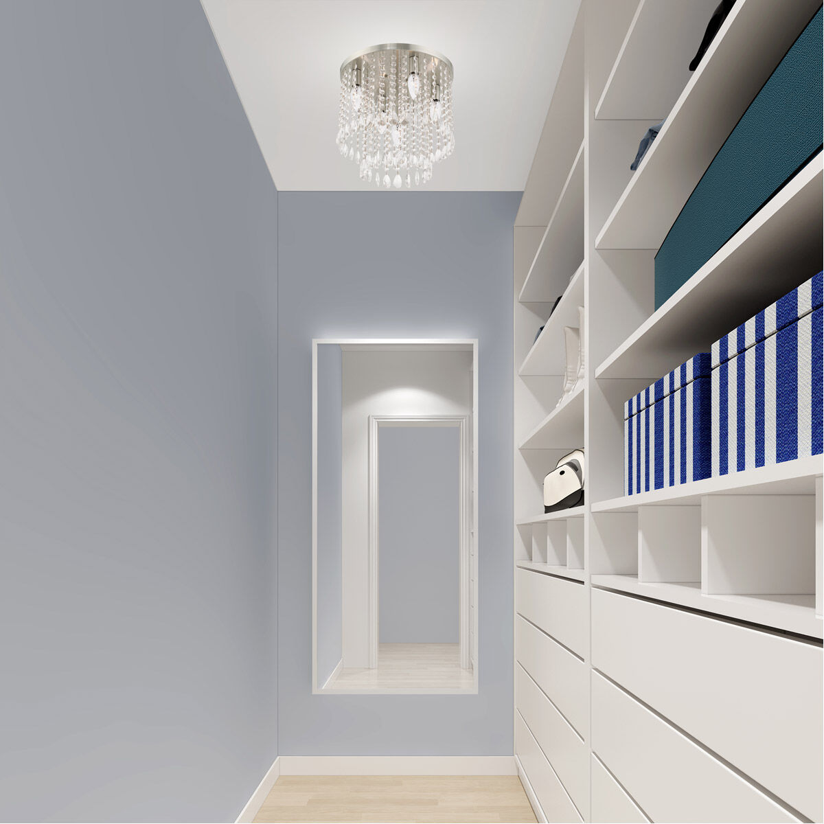 Elizabeth 5 Light 14 inch Brushed Nickel Flush Mount Ceiling Light