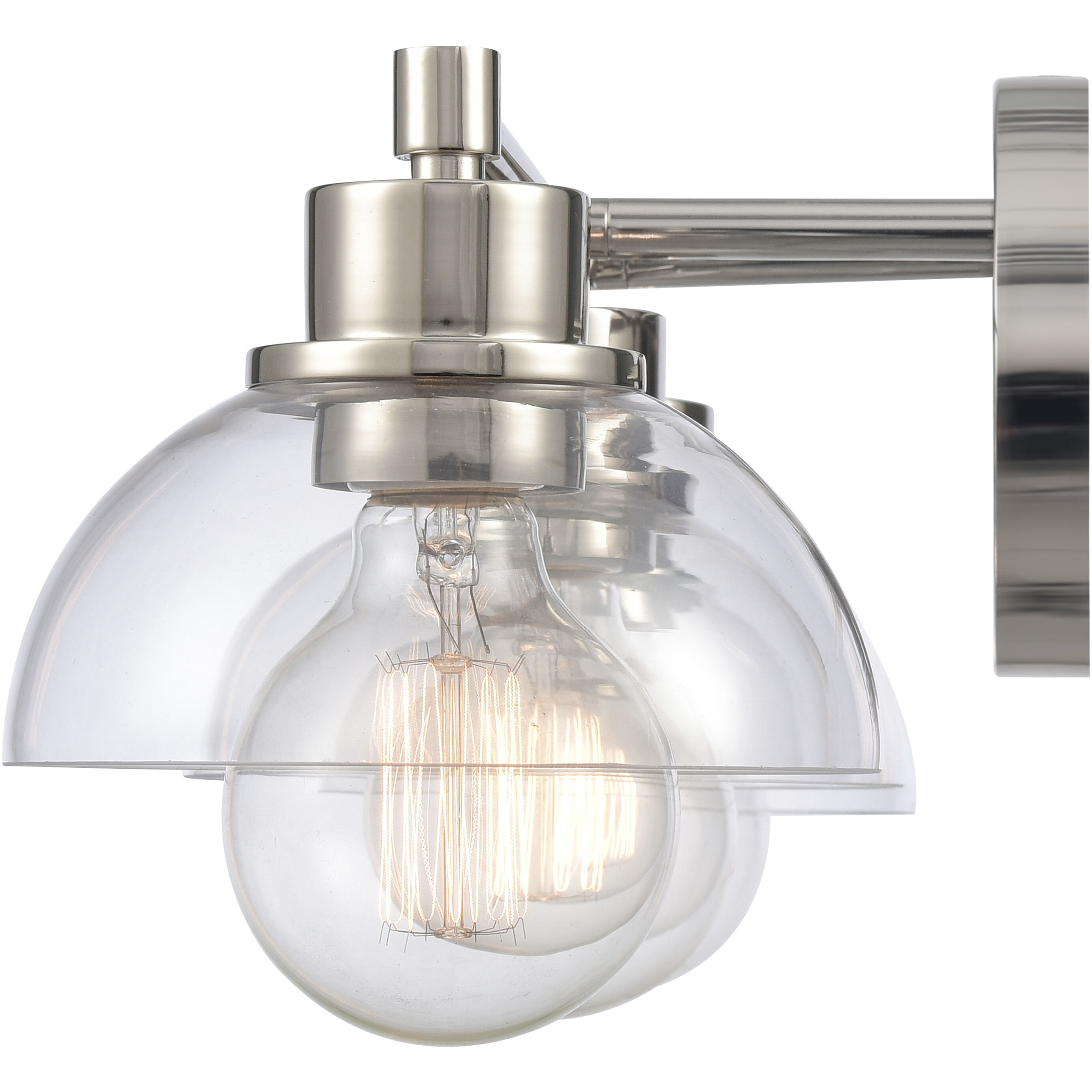 Julian Vanity Light Wall Light in Polished Nickel
