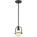 Somerset 1 Light 6.25 inch Black Semi-flush Mount Ceiling Light