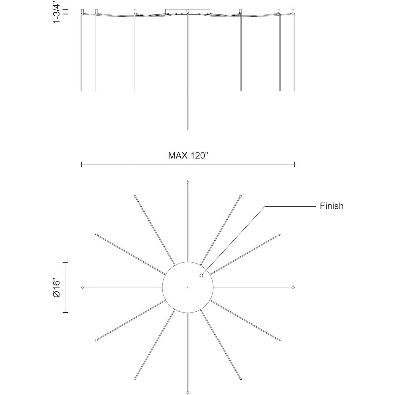 Marquee Multi Pendant Canopy System Ceiling Light in White