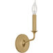Alexa Hampton Chatsworth 1 Light 5.5 inch Gild Sconce Wall Light