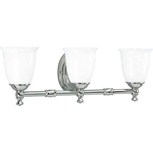 Juno 3 Light 25 inch Polished Chrome Bath Vanity Wall Light, Delta