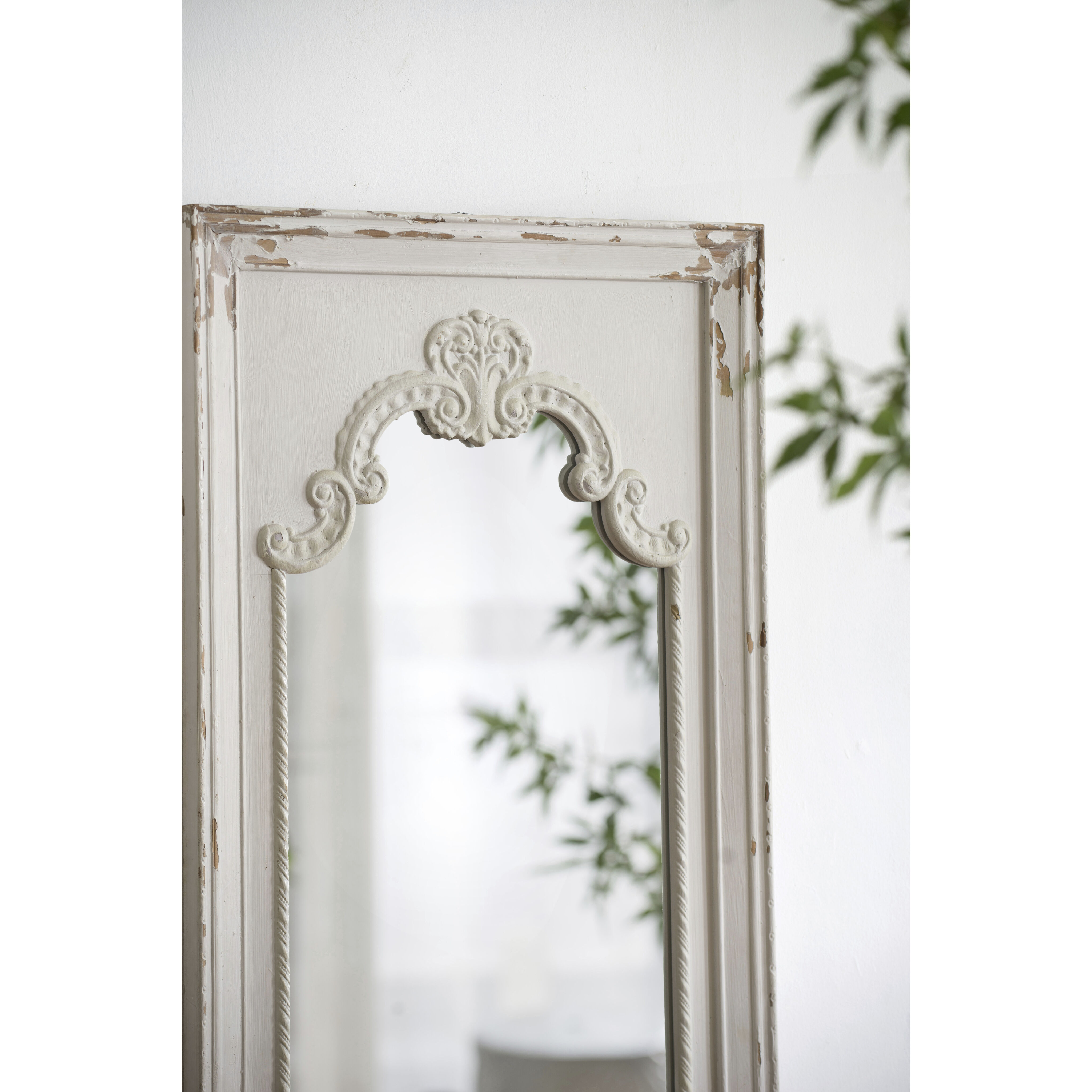 Alcott 38.78 X 20.08 inch Antique White Mirror