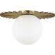 Alora Mood Plume 1 Light 13.88 inch Brushed Gold/Opal Matte Glass Flush Mount Ceiling Light