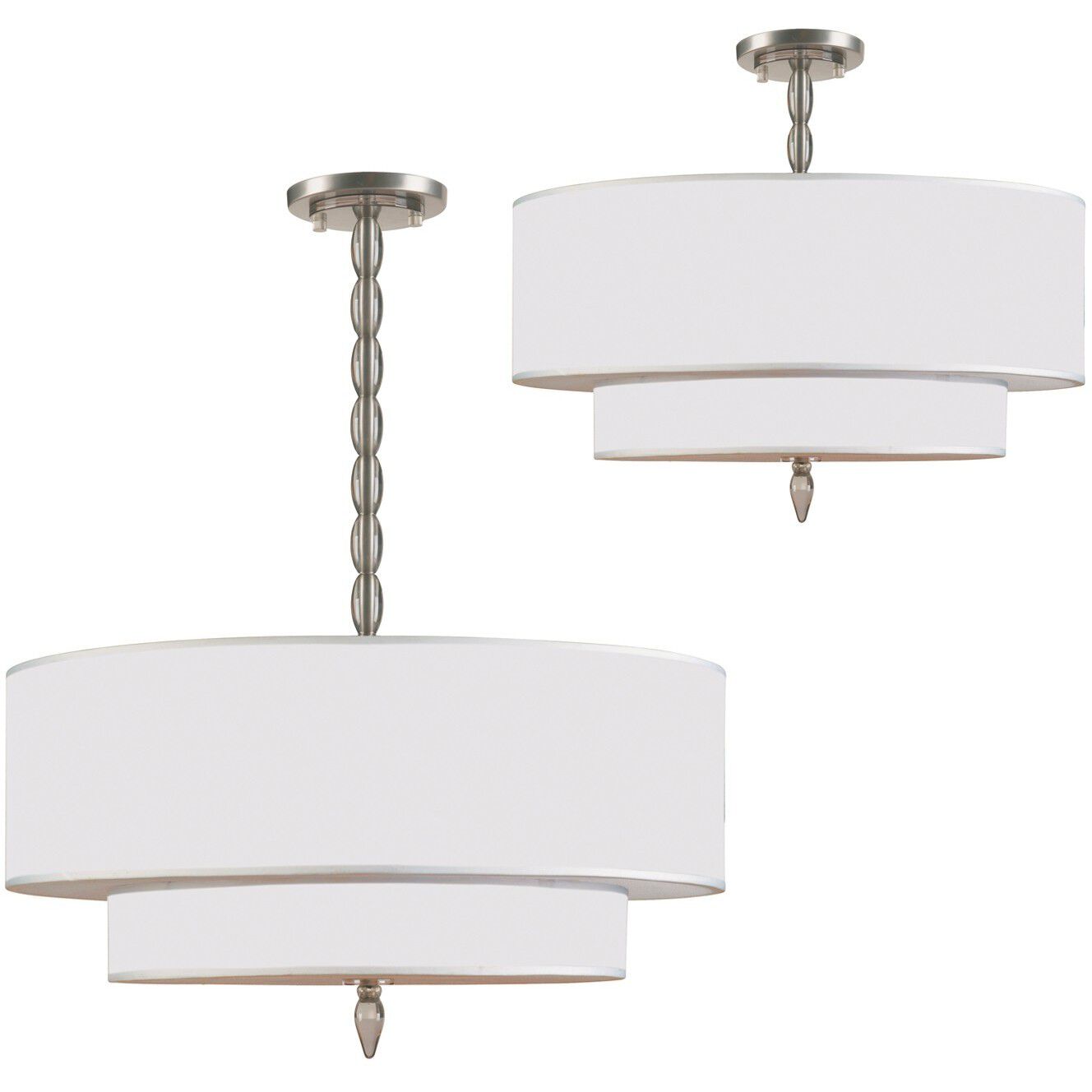Luxo 5 Light 26 inch Satin Nickel Chandelier Ceiling Light