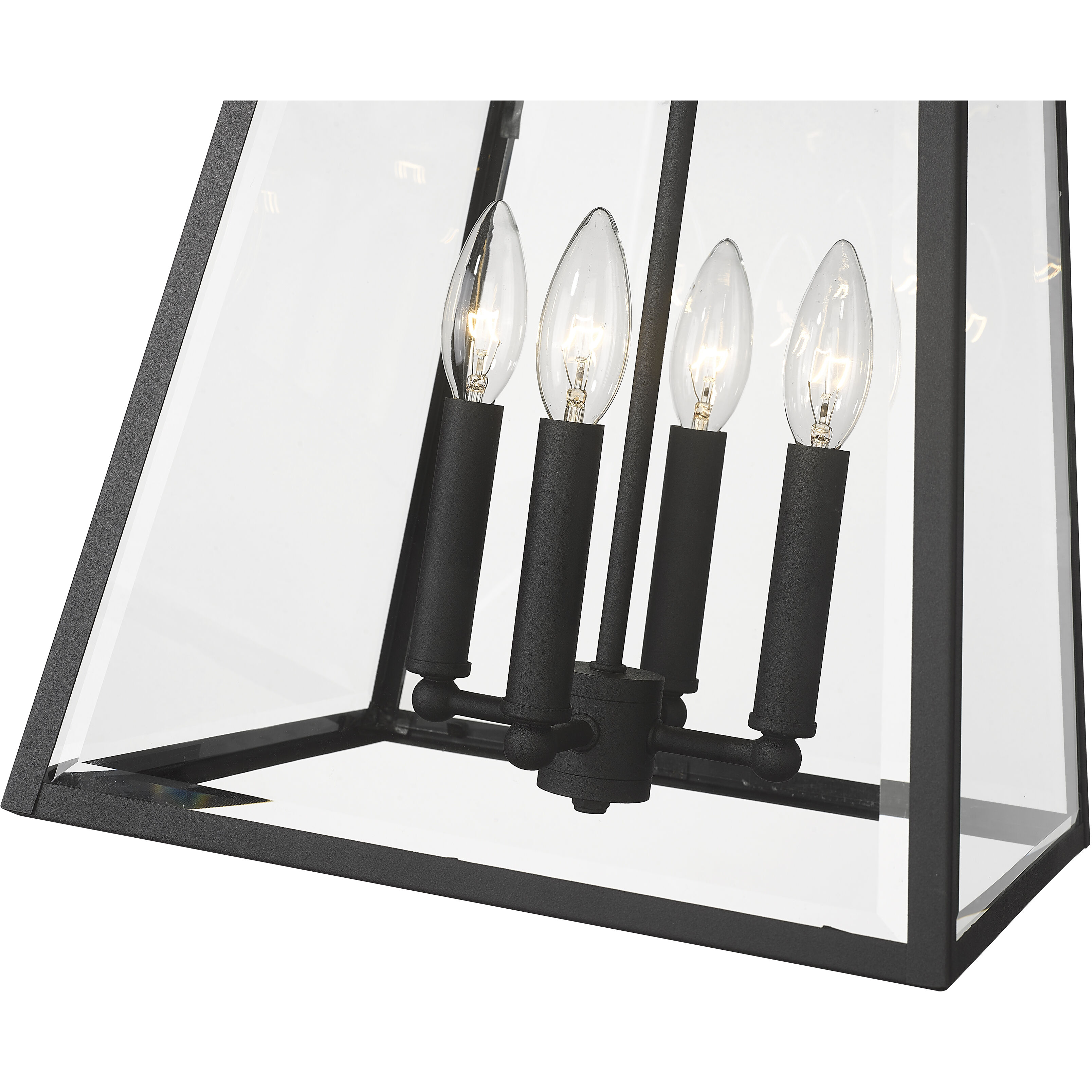 Broughton 4 Light 12.5 inch Black Outdoor Chain Mount Ceiling Fixture