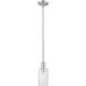 Arcadia Clymer 1 Light 4.88 inch Brushed Satin Nickel Mini Pendant Ceiling Light in Seedy
