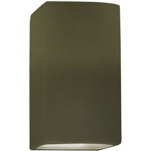 Ambiance LED 7.25 inch Matte Green Wall Sconce Wall Light