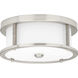 Beaches 2 Light 13 inch Brushed Nickel Flush Mount Ceiling Light