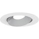 Pearl Haze Reflector / Warm White Flange LED Round Adjustable Cone Retrofit in 4000K, Haze / Warm White, 4" Retrofit