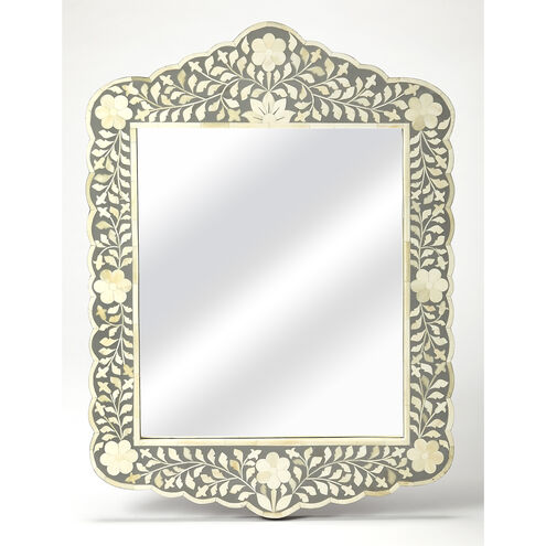 Bone Inlay Vivienne  28 X 20 inch Gray Bone Inlay Mirror