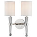 Volta 2 Light 12 inch Polished Nickel Wall Sconce Wall Light