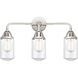 Nouveau 2 Dover LED 23 inch Polished Chrome Bath Vanity Light Wall Light in Clear Glass