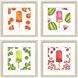 Fruity Popsicles Multi and White and Red and Orange Framed Art