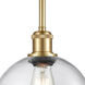 Ballston Athens LED 8 inch Satin Gold Pendant Ceiling Light, Ballston
