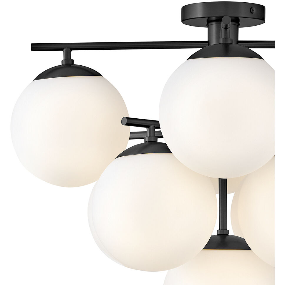 Julep 9 Light 24 inch Black Semi-flush Mount Ceiling Light