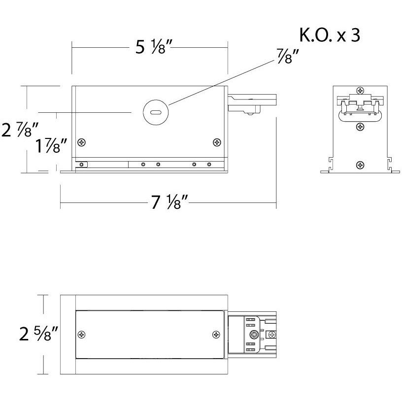 Ventrix White Track Component Ceiling Light