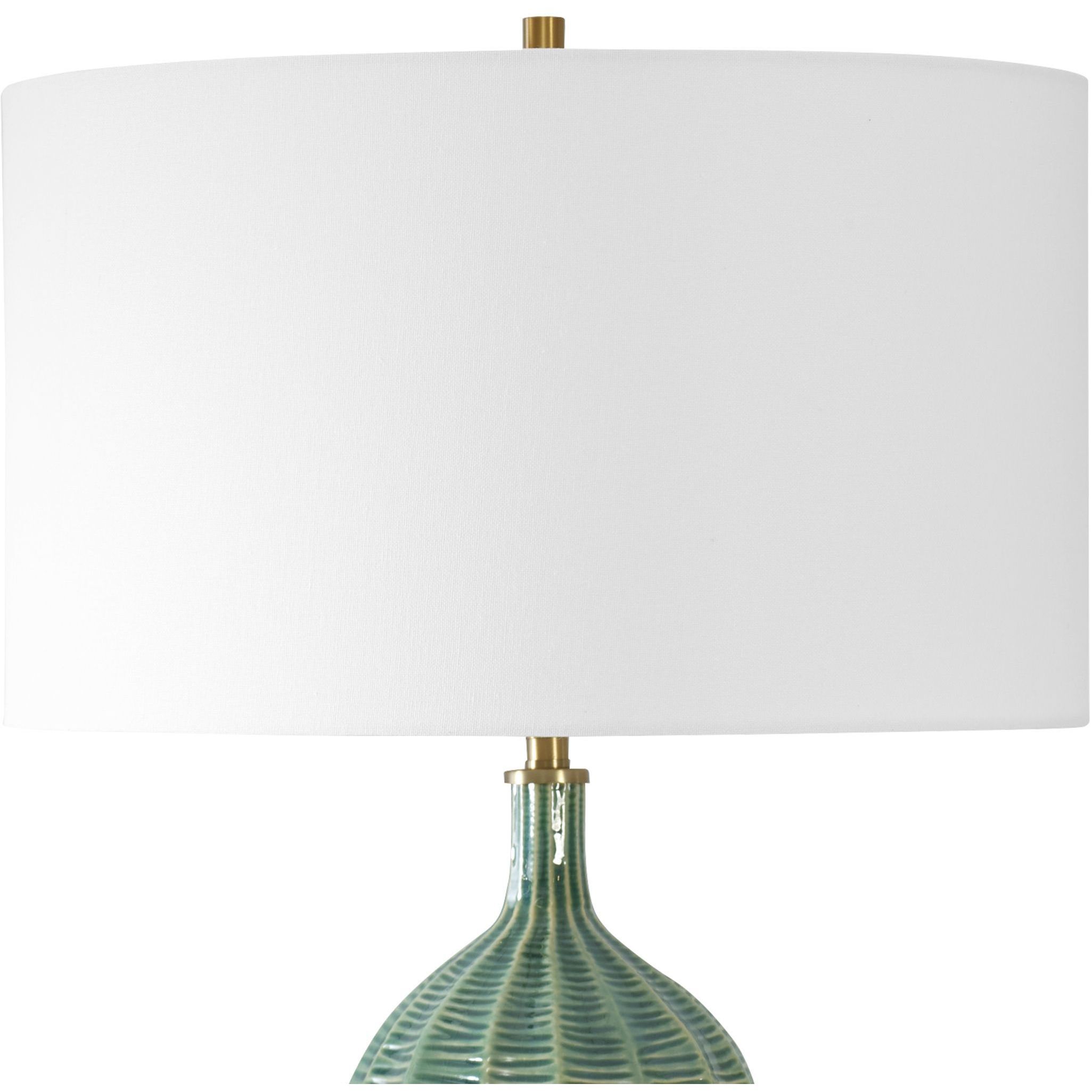 Bixby 24.5 inch 150.00 watt Hunter Green Glaze and Antique Brass Table Lamp Portable Light