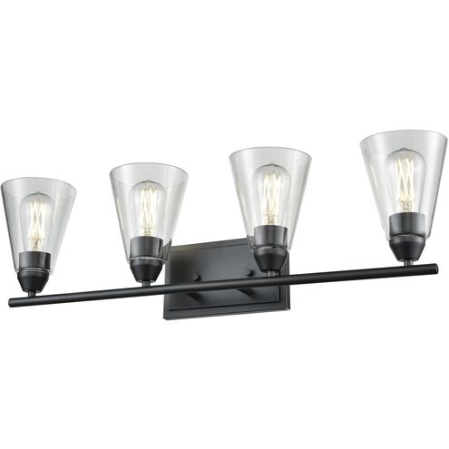 Louisbourg 4 Light 30 inch Ebony Bath Vanity Wall Light