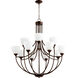 Enclave 12 Light 35 inch Oiled Bronze Chandelier Ceiling Light