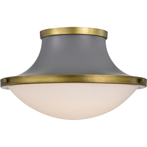 Lafayette 1 Light 18 inch Matte Gray Flush Mount Ceiling Light